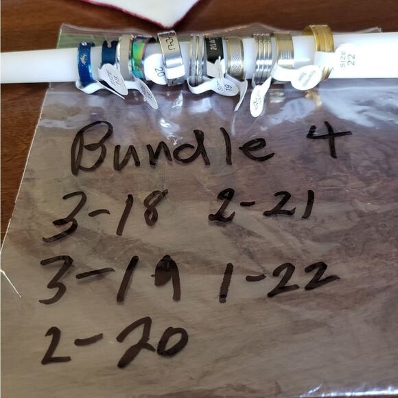 RINGS lot 11 nwt stainless steel rings various patterns and colors 18-22 - Picture 4 of 4